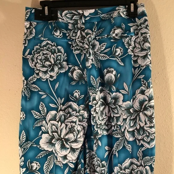 Floral Blue Women's Pants - Picture 8 of 16